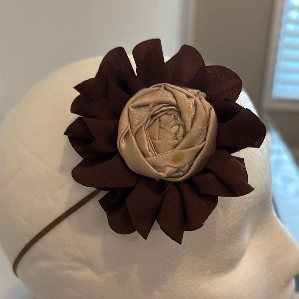 Gold and Blue Floral Hair Accessories Set